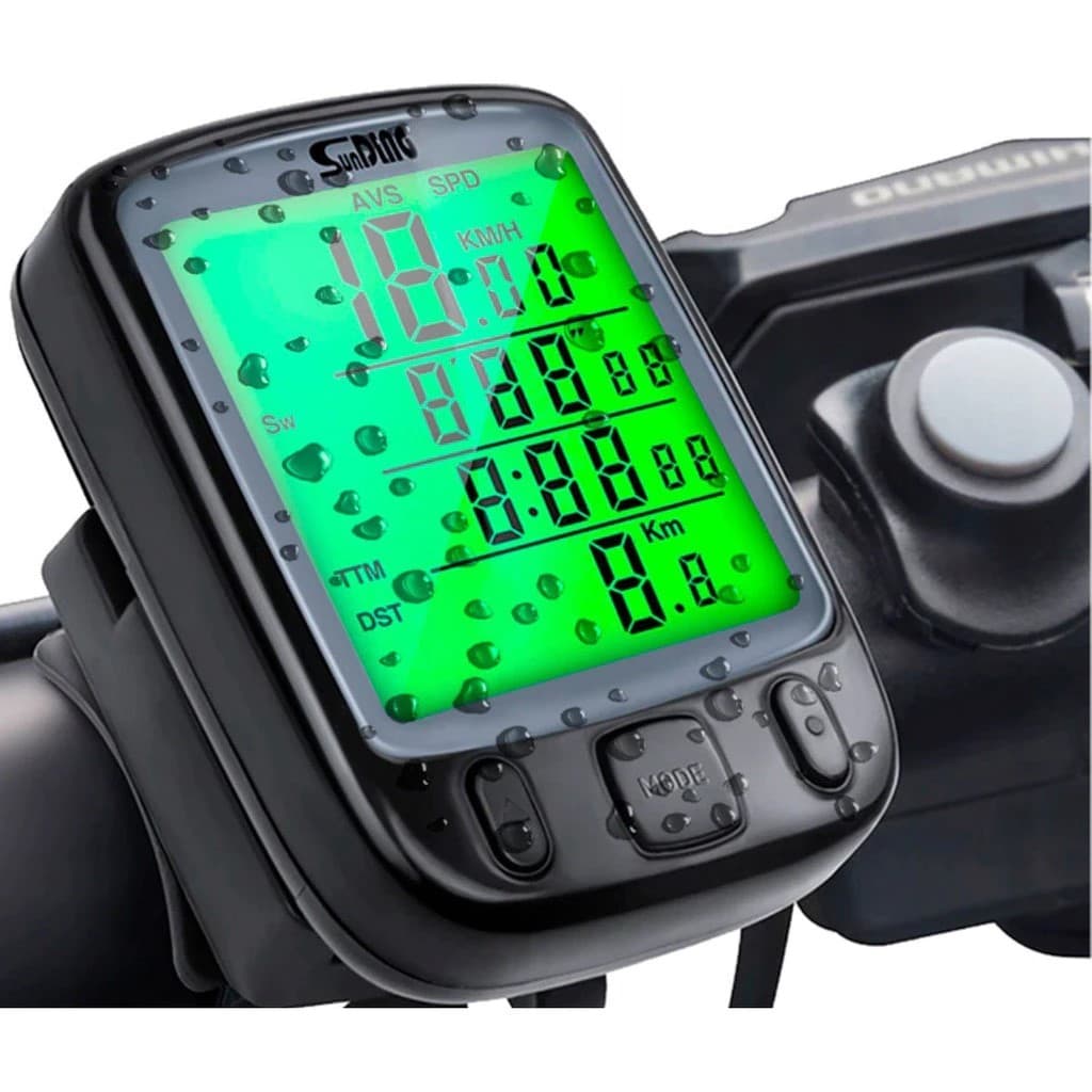 Velocímetro com Fio para Bike Resistente Magnético Wireless Cor Preto