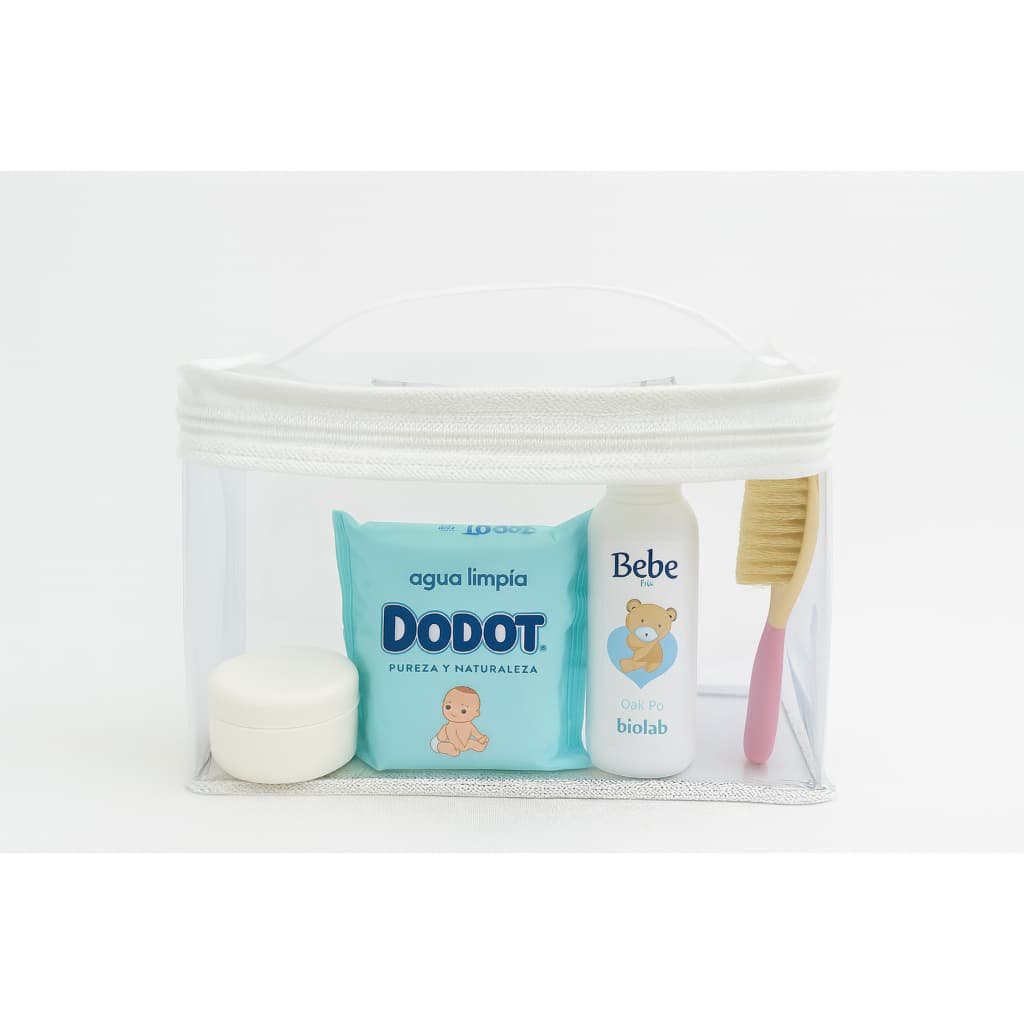 1 Nécessaire Transparente Organizador Bolsa Mala Saída Maternidade Bebe Troca e Fralda