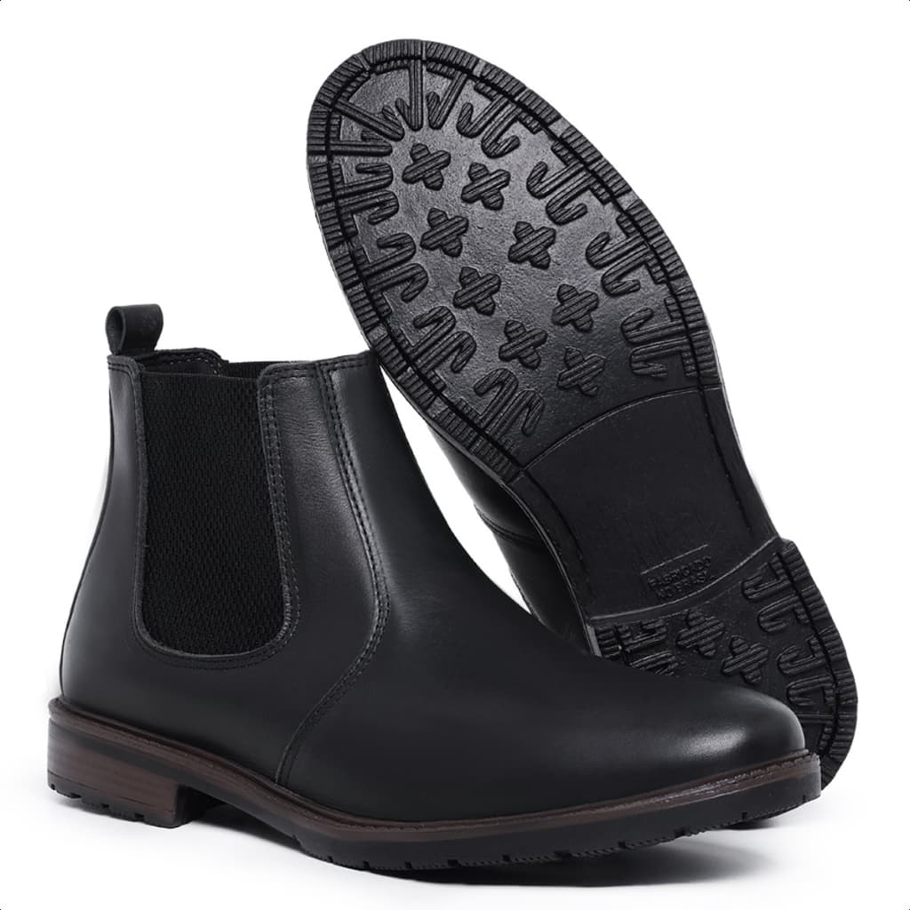 Botina Chelsea Masculina Couro Legítimo Bota Cano Curto  Cores Roça Fazenda Macia Leve Moderna 535