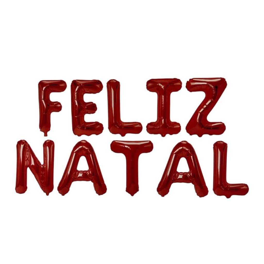 Nome Feliz Natal Vermelho 40cm 16 polegadas Decoração de Natal
