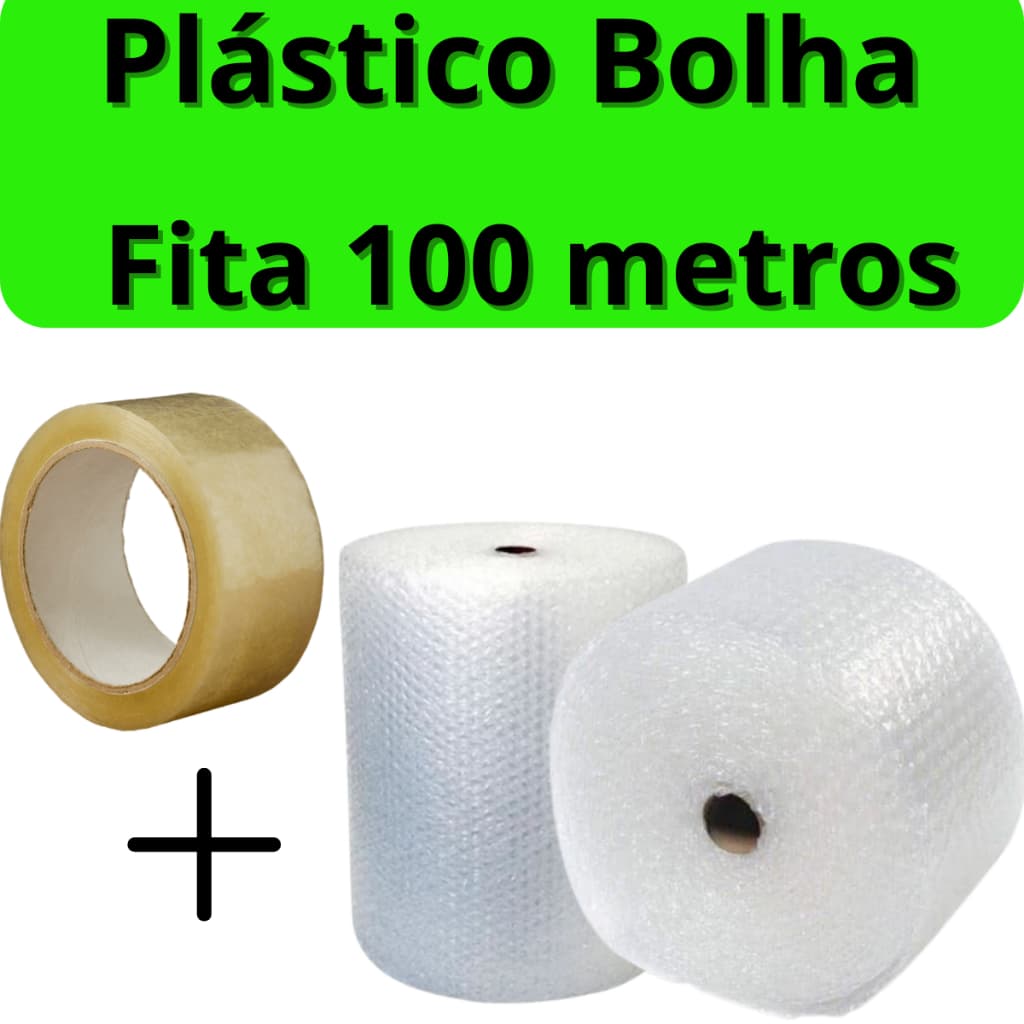 Bobina Plástico Bolha 10metros x 43cm Largura Alta Qualidade Proteção Ecommerce Mudanças e Fita 100m