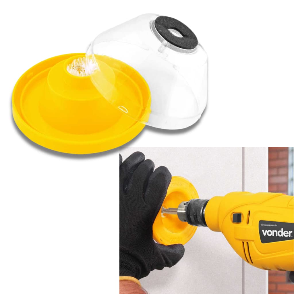 Suporte Coletor De Pó Furadeira Adaptador Broca Até 10mm Vonder