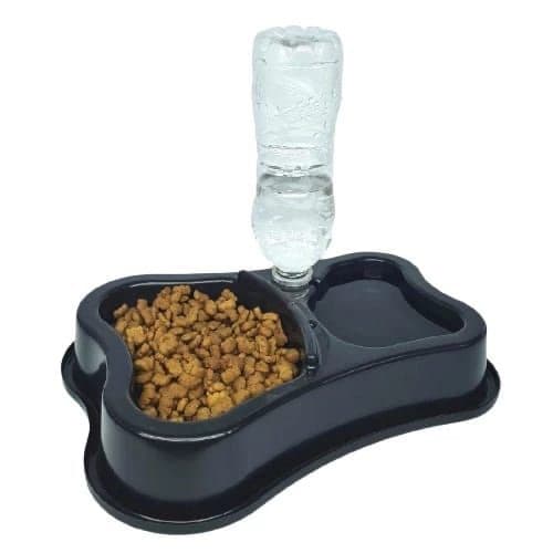 Comedouro e Bebedouro Automático para Gatos e Cachorros – 2 em 1 | Tigela Dupla Pet Prática