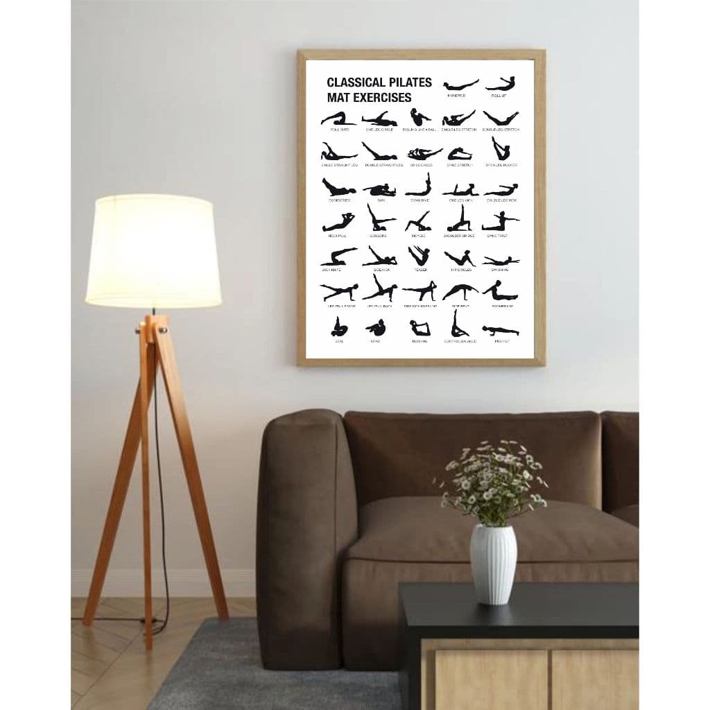 Quadro Com Moldura Crua  1mx70cm Pilates P88