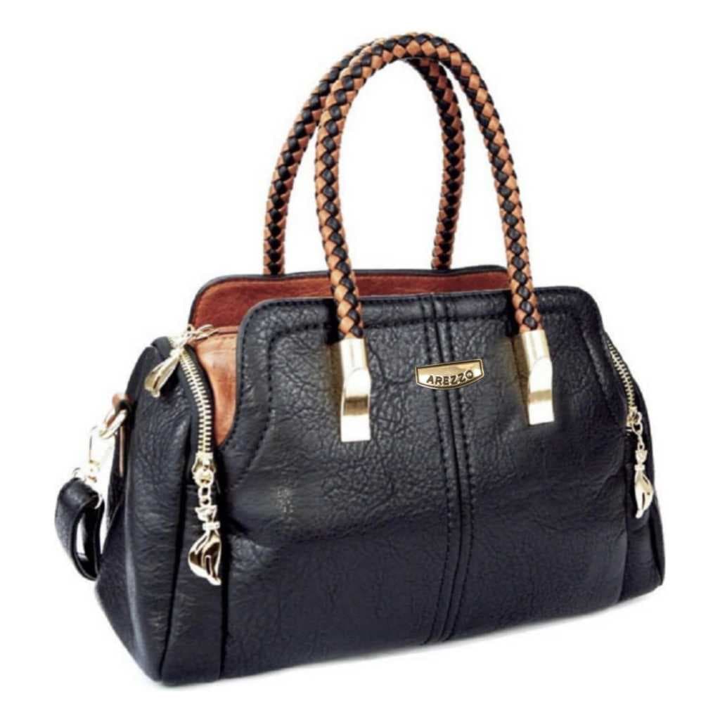 Bolsa feminina bau Media com duas alças de luxo