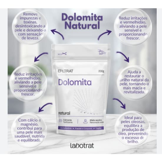 Dolomita Calmante Corpo Rosto Natural Epiltrat Labotrat 200G