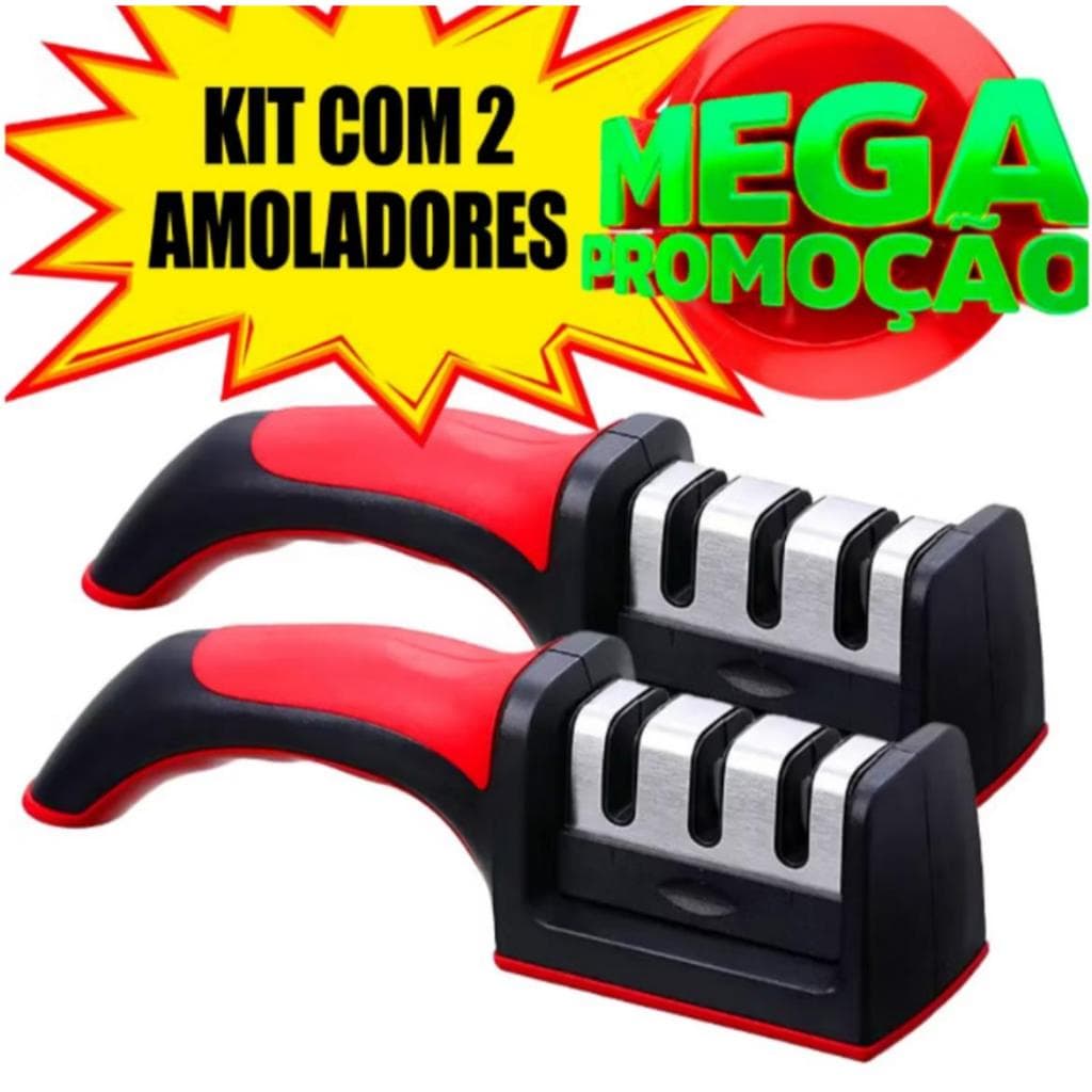 kit com 1 ou 2 amolador de faca afiador profissional Original, Afiador de facas de cozinha.