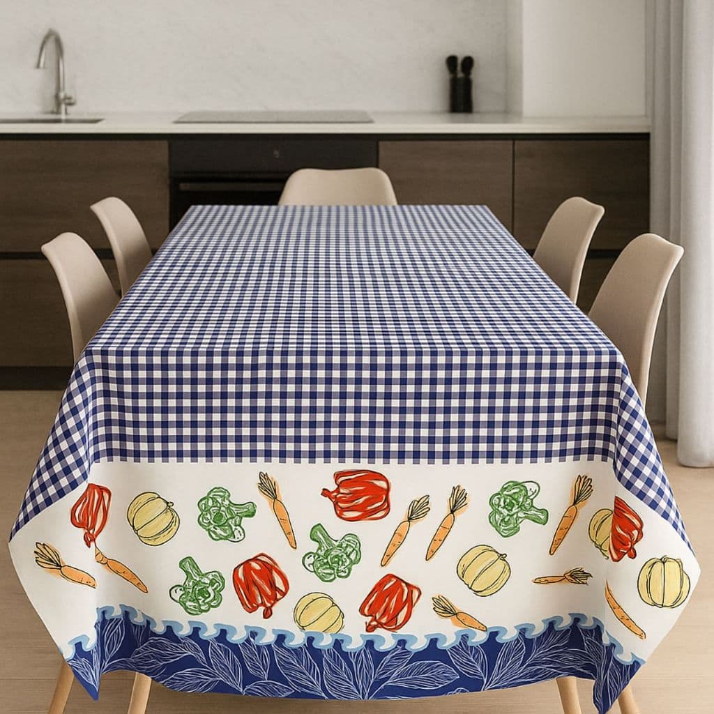 Toalha de Mesa Estampada 4 Lugares de Cadeiras Retangular Medida 1,45 m x 1,00 m  para Mesa de Cozinha e Mesa de Jantar