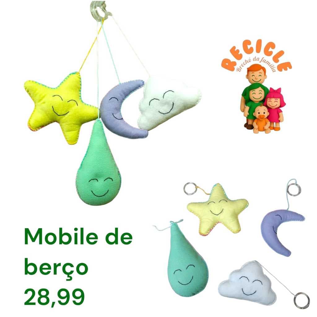 Mobile de berço - Recicle Mamãe & Bebê Brechó da Família
