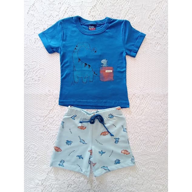 Conjunto Infantil Menino short blusa camisa