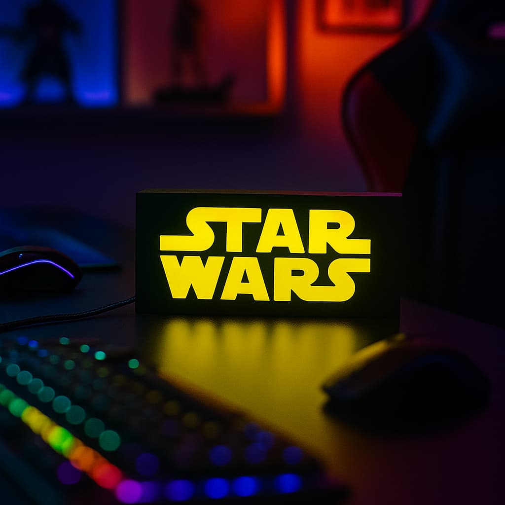 Luminária Geek Gamer Exclusiva Do Filme e Jogo Star Wars De Led Bivolt Para Setup Gamer