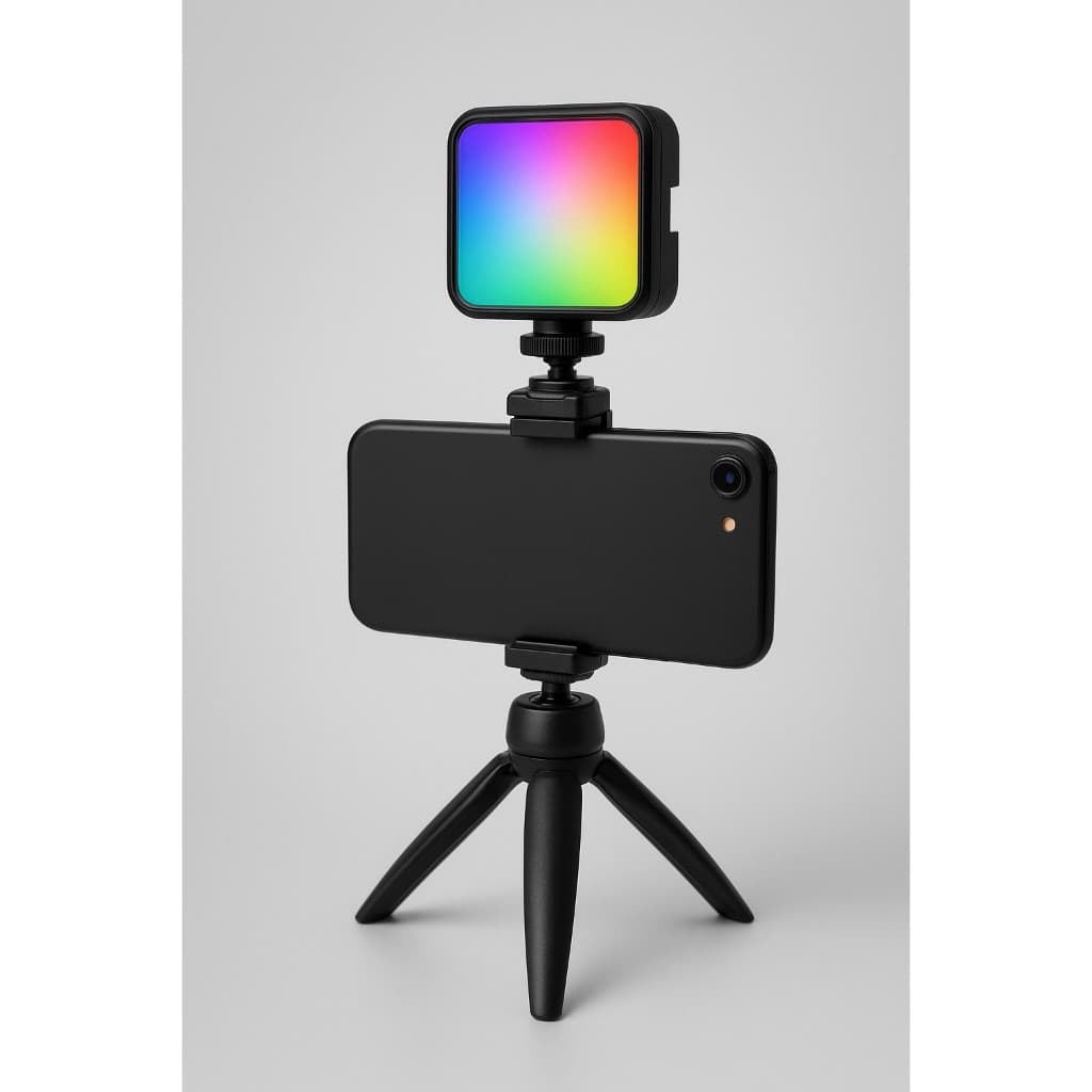 Luz de vídeo LED para gravar com luz clara celular e notebook produto promocional