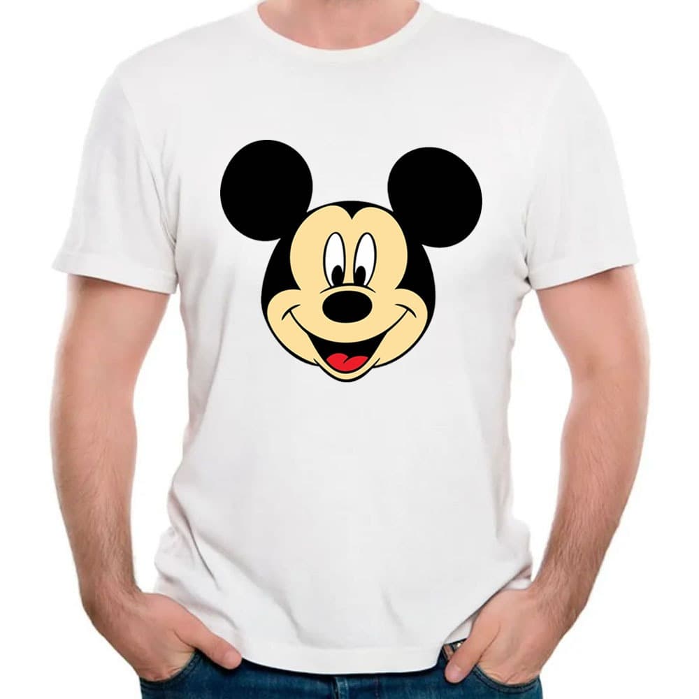 Camiseta mickey mouse rosto tshirt camisa desenho unissex