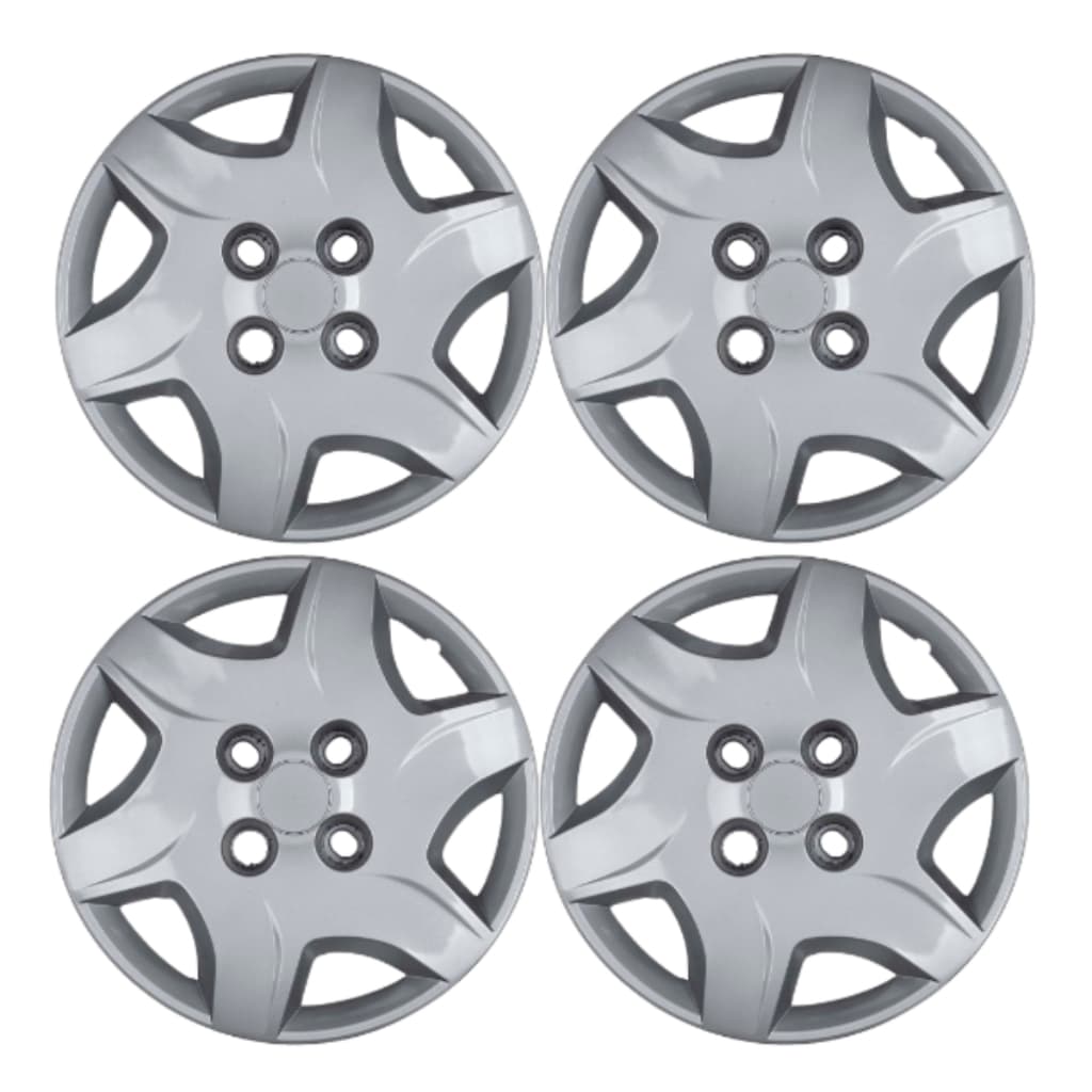 Kit 4 Calota Aro 13 Celta 2012 2013 2014 2015 Chevrolet Gm Prata Antiperda Com Emblema
