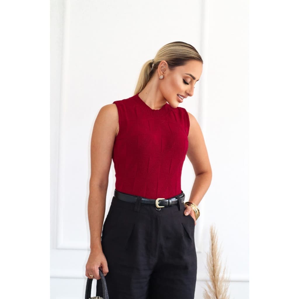 Regata Feminina Modal Linda Tricô Premium