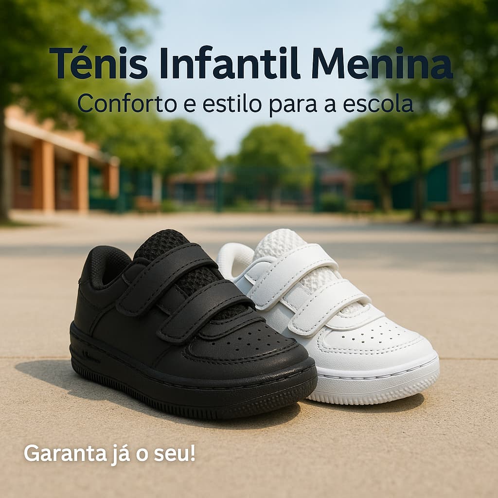 Tênis Infantil Menina Velcro – Leve, Prático e Seguro no Calce - Envio Rápido