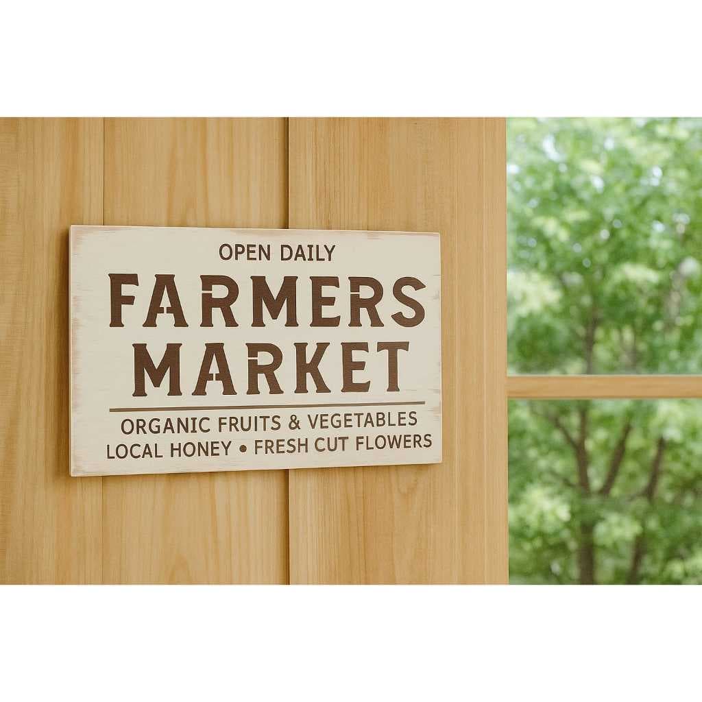 Placa Farmers Market Branca