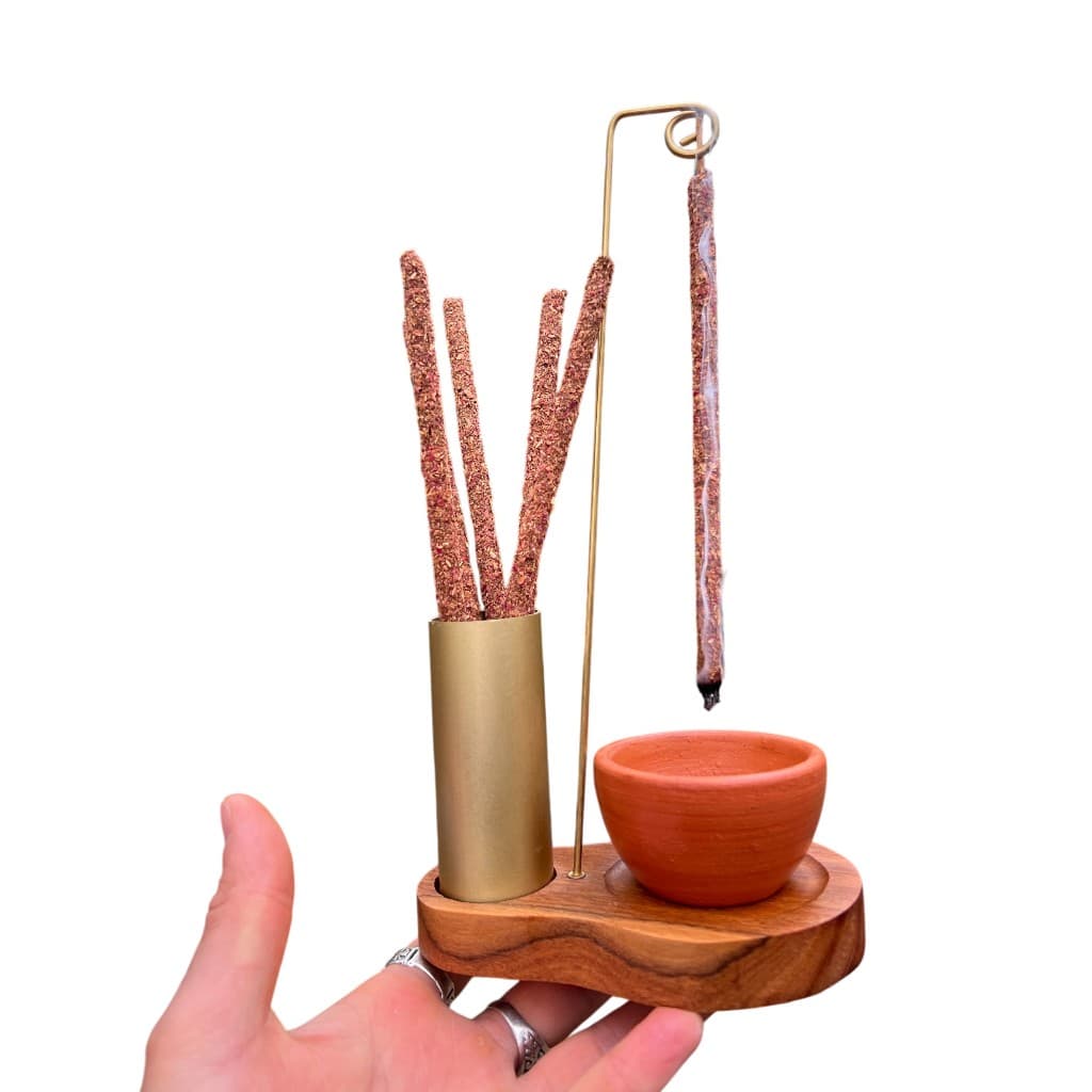 Incensário Invertido com Coletor e Suporte de Incenso Perfeito Fique Bem