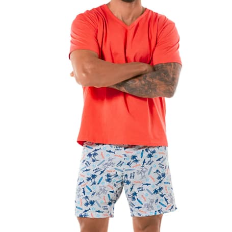 Pijama masculino adulto roupa para dormir