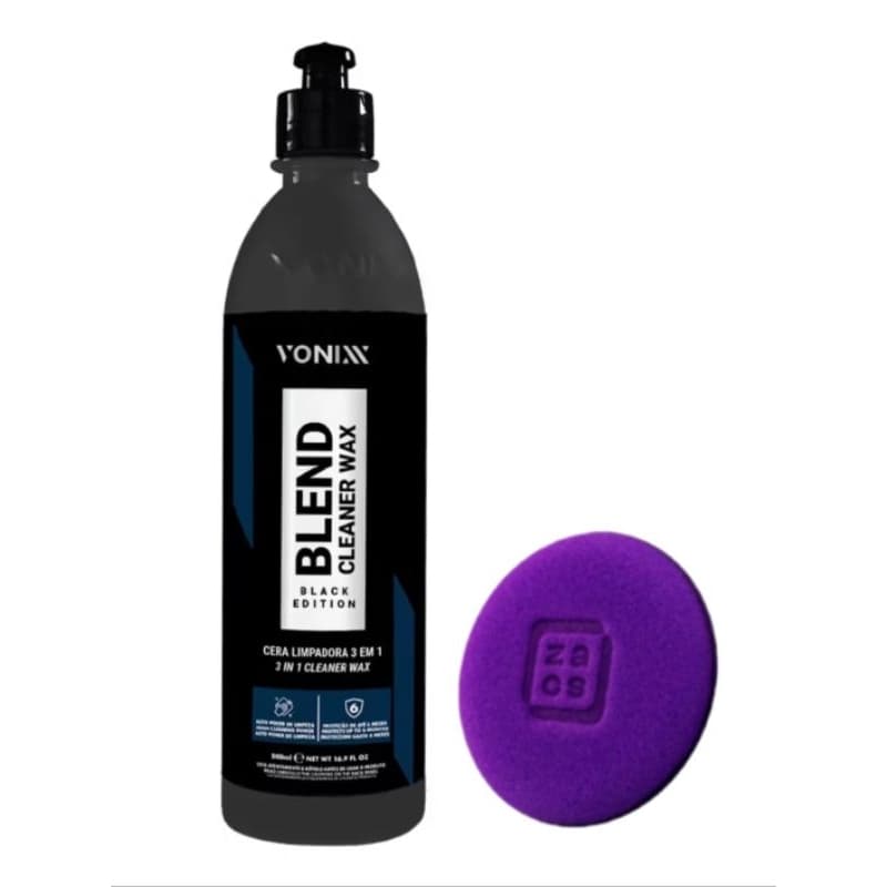 BLEND CLEANER BLACK WAX 500ML VONIXX BRINDE APLICADOR ZACS