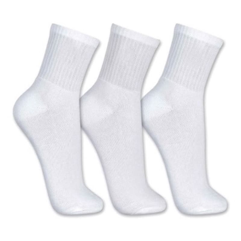 Kit 12 Pares Cano Alto Branca Unissex Algodão Masculino Feminino Confortável