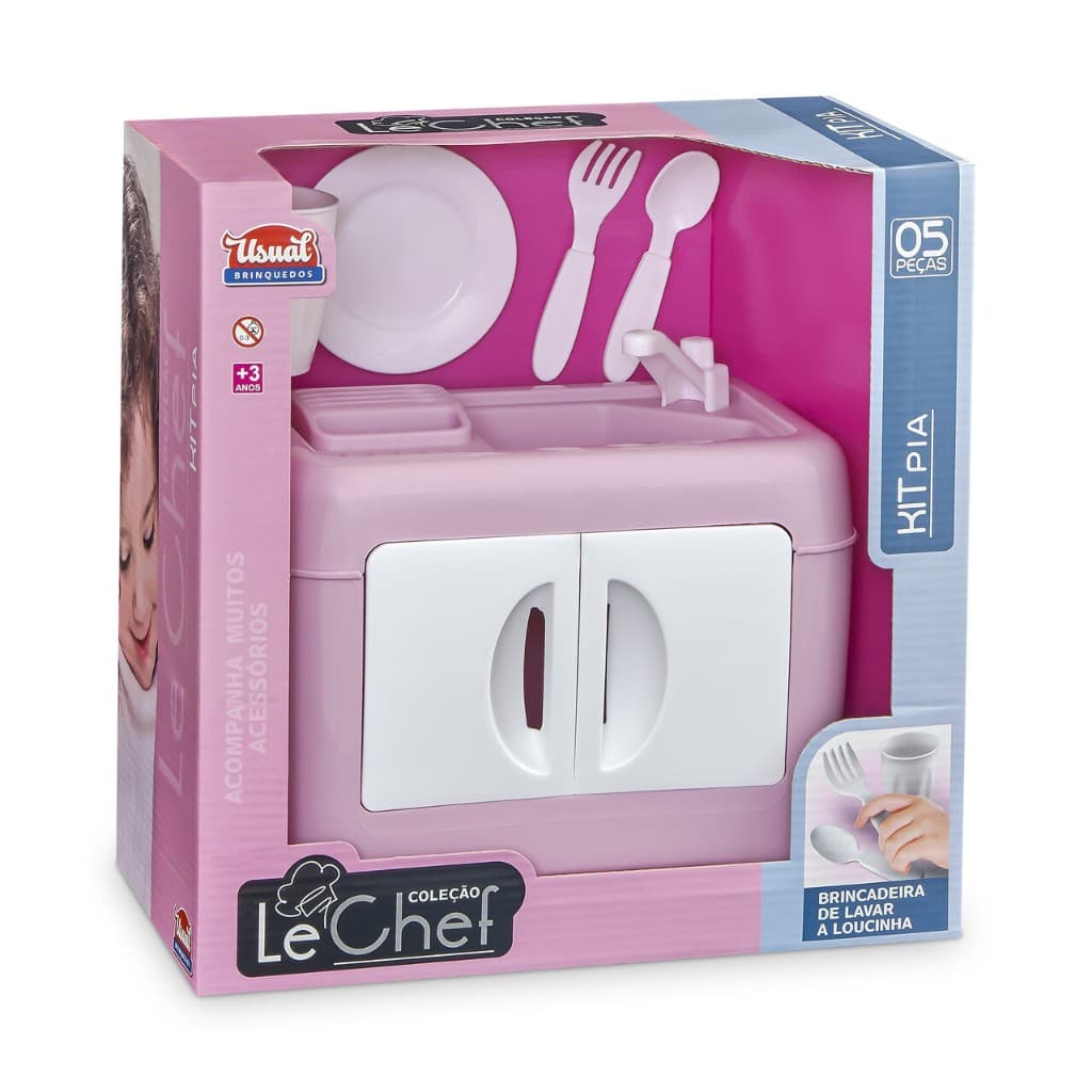 kit Pia Le Chef Infantil com Acessórios – Brinquedo Educativo Usual Brinquedos