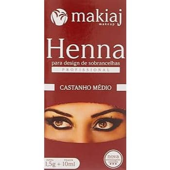 02 x Henna (Rena) Profissional Sobrancelha Makiaj Henna -10ml ( Castanho Medio )