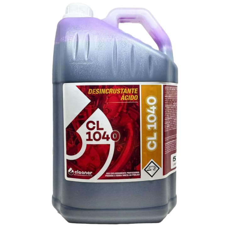 Desincrustante Ácido Concentrado 1:40 CL 1040 5 Litros - Limpeza Pesada e Eficiente Cleaner