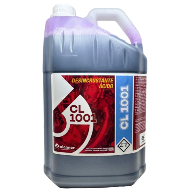 Desincrustante Ácido CL 1001 Cleaner 5L 1:10 – Limpeza Pesada e Eficiente