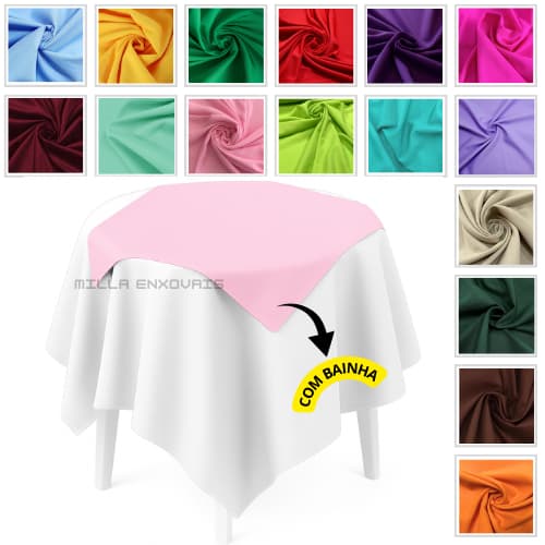 Kit 50 Toalhas de mesa Oxford Cobre Manchas 0,75x0,75 com bainha – Para Buffet, Festas e Eventos decoração