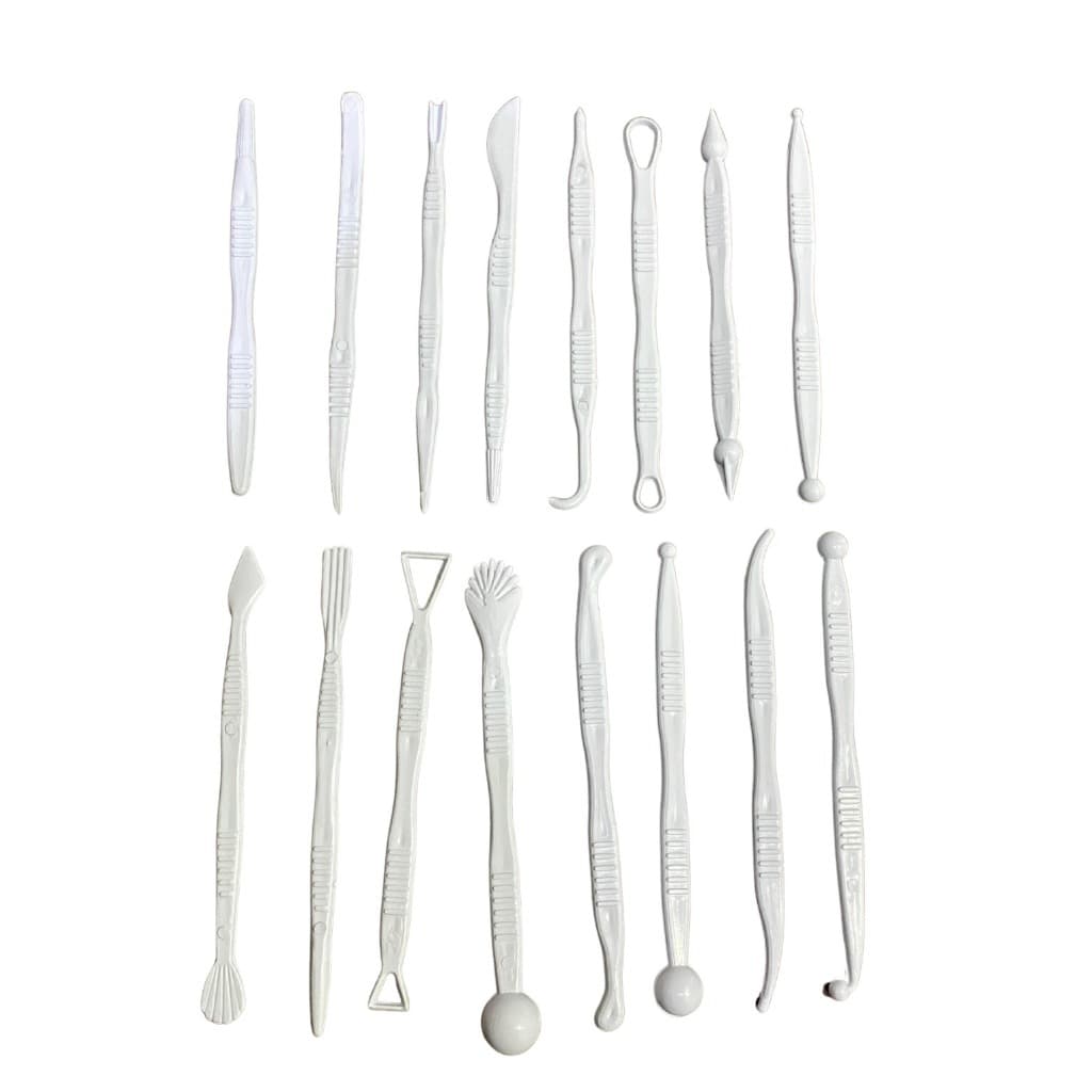 Kit Estecas 16 Peças 32 funções  Ferramenta para Biscuit e Argila Massinha