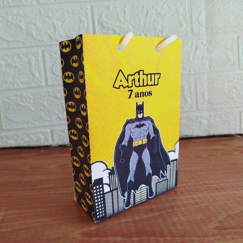 Sacolinha Personalizada Lembrancinha Batman Pegue e Monte