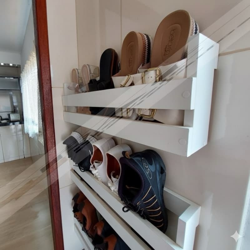 3 Sapateiras prateleiras 100% MDF 60cm
