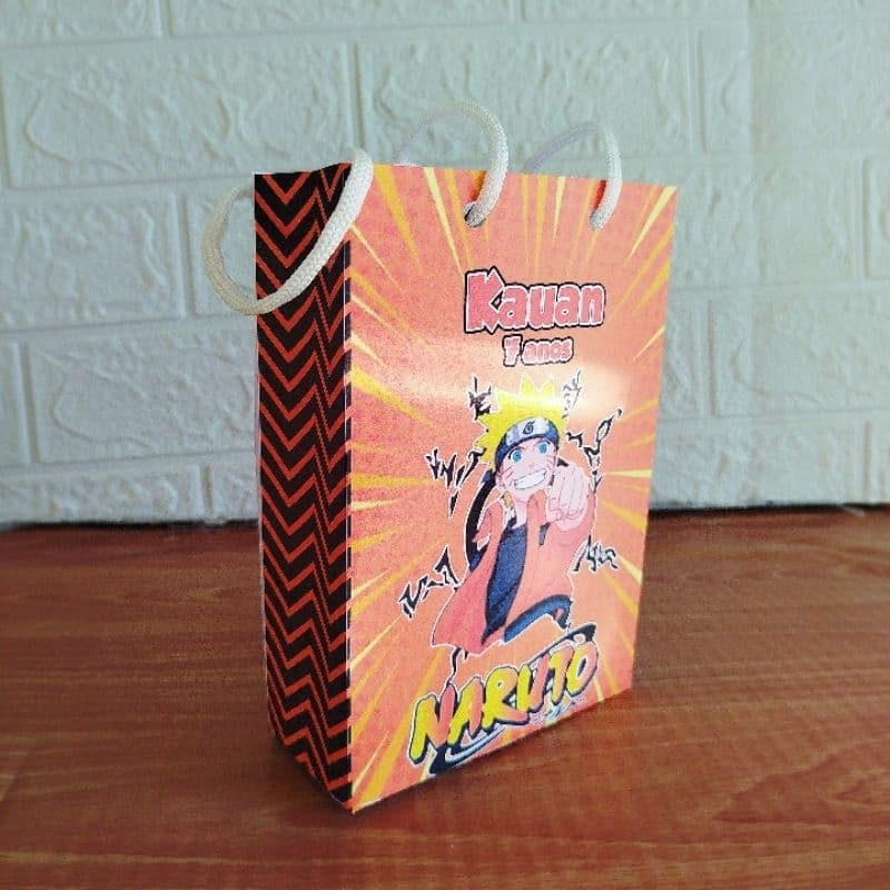 Sacolinha Personalizada Lembrancinha Naruto Pegue e Monte