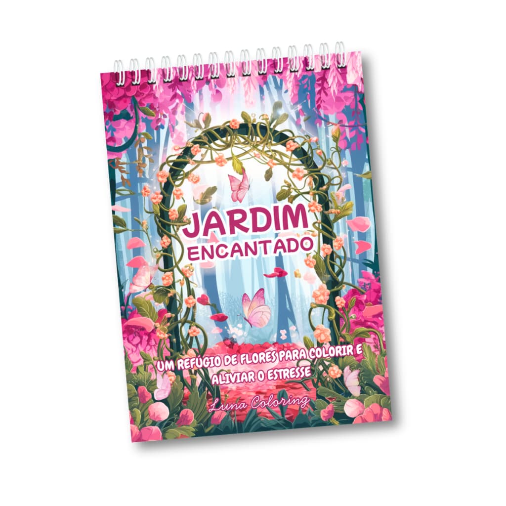 Livro De Colorir Jardim Encantado Volume 1 Refúgio De Flores Para Colorir E Aliviar O Estresse 50 Desenhos A5 Folha De 1