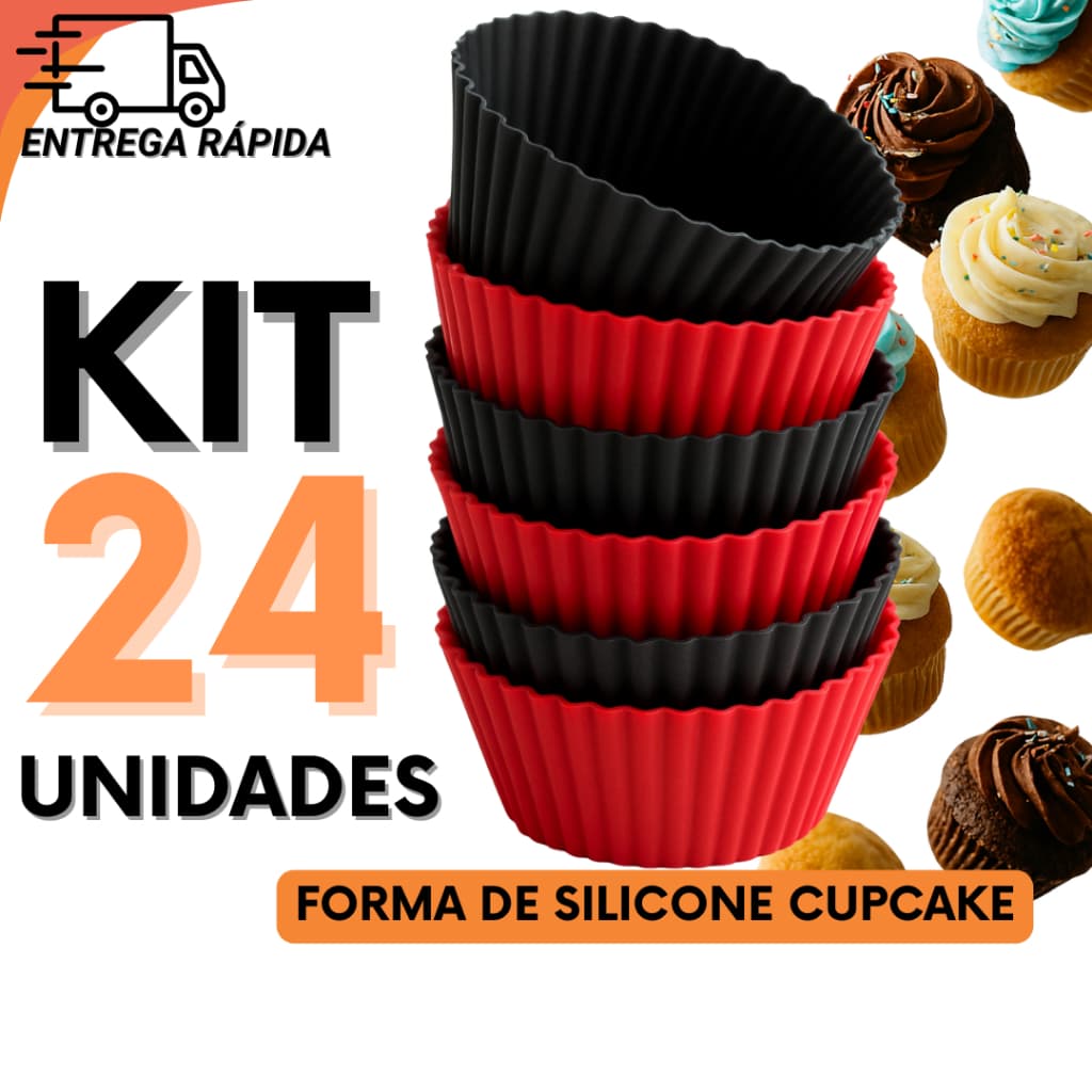 Kit Forma de Silicone Reutilizável Para Doces e Salgados Para Cozinheiros e Confeiteiros