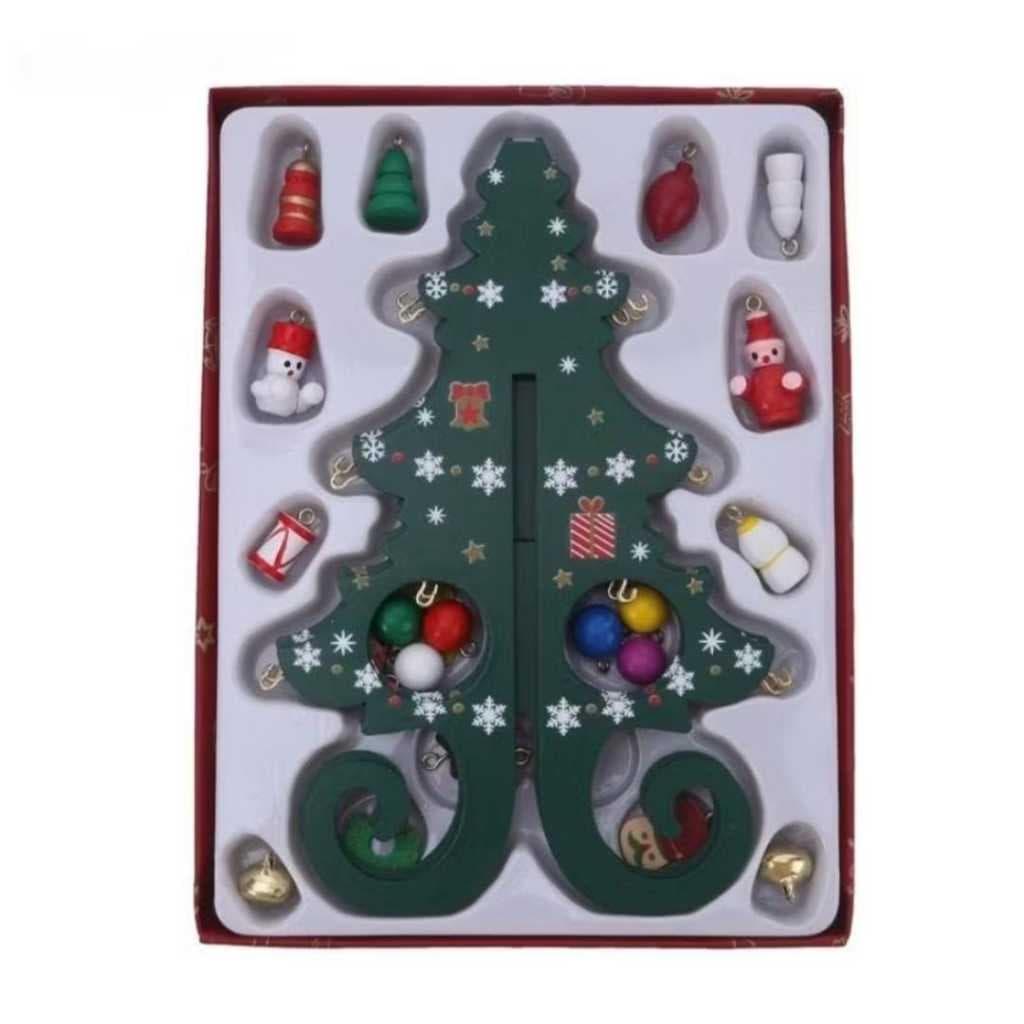 Decoração Árvore de Natal Enfeite Mini Madeira Mesa Natalino Oferta Especial