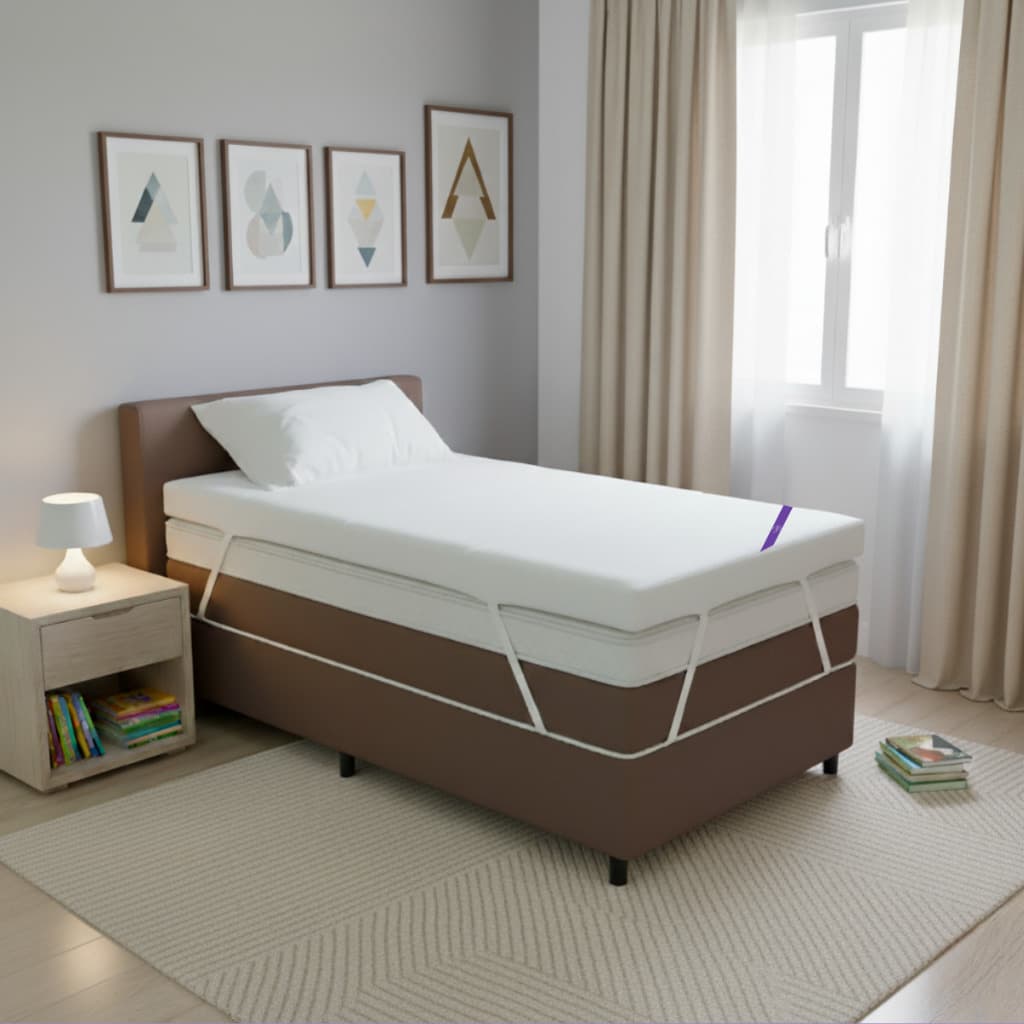 Pillow Top Solteiro Protetor Premium Confort Plus 1200g/m²  88x188x10 400fios Dupla Face