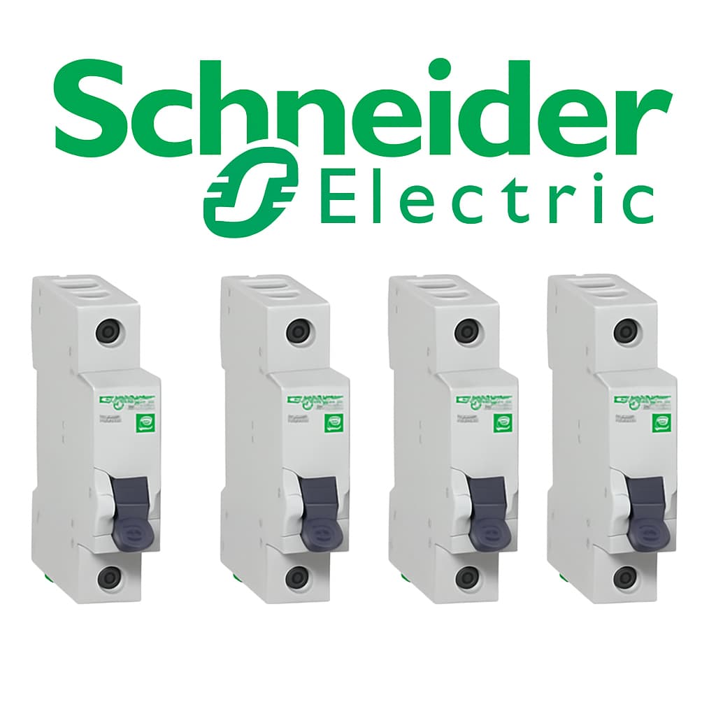Disjuntor unipolar Schneider Easy9 Curva B 10A a 63A