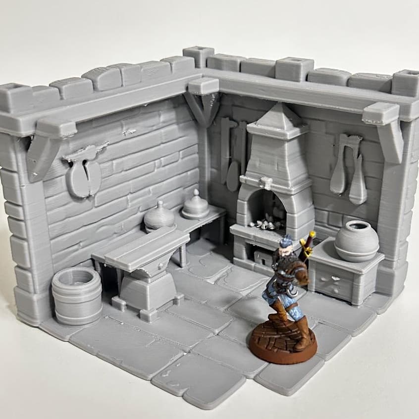 Ferraria para RPG Cenário Maquete Diorama