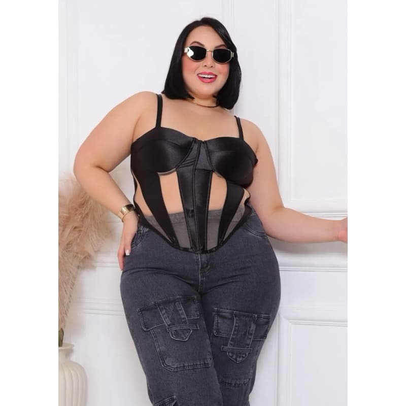 Croped plus ,cropped plus acetinado , cropped plus ,corset plus
