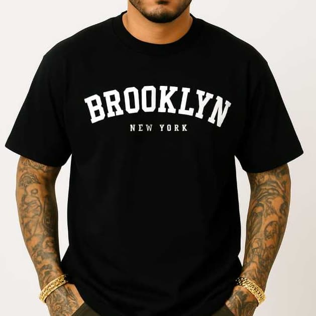 Camiseta Streetwear Brooklyn algodão Alta qualidade