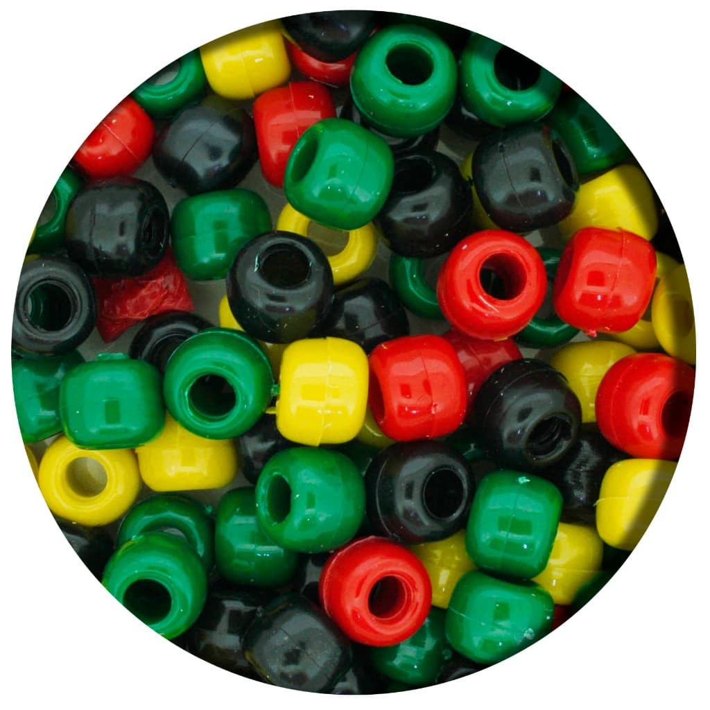Miçangão Plástico Terere Mix Reggae 10mm para Pulseiras Infantis Instrumentos Cabelo e Artesanatos