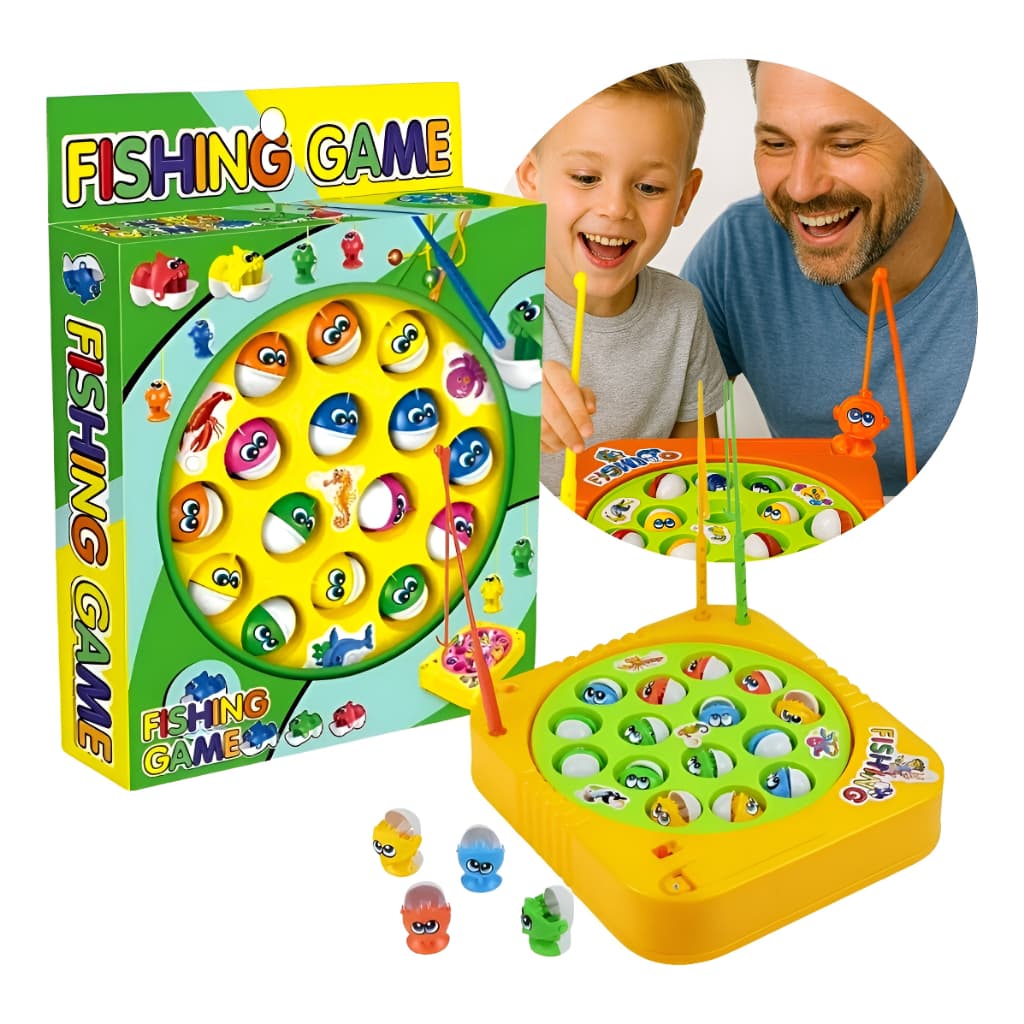 Brinquedo Pescaria Infantil Jogo Pega Peixe com 15 Peixes Coloridos Diversão Crianças