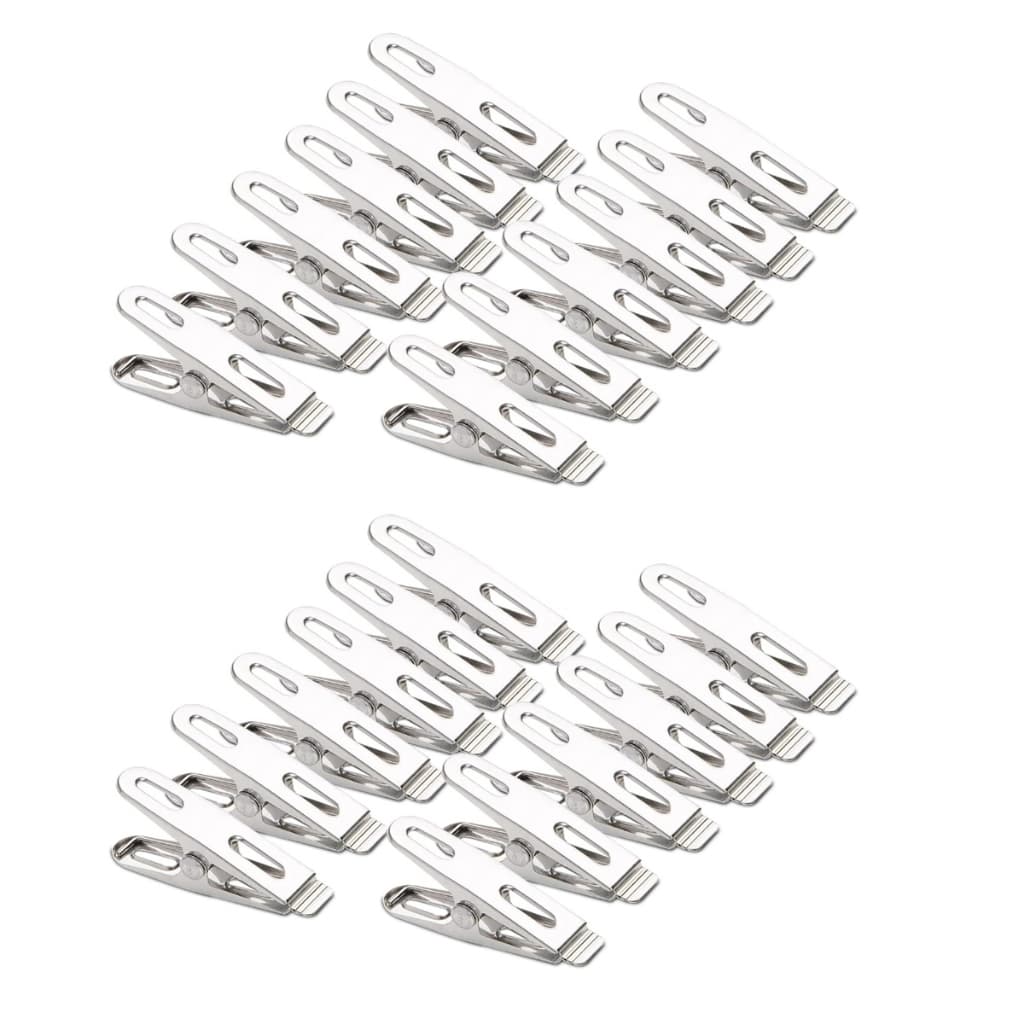 Kit 120 Prendedors De Roupa Inox Para Casa E Ao Ar Livre