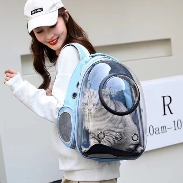 Mochila Bolsa Pet Visão Panorâmica Astronauta Color Gato Ou Cachorro