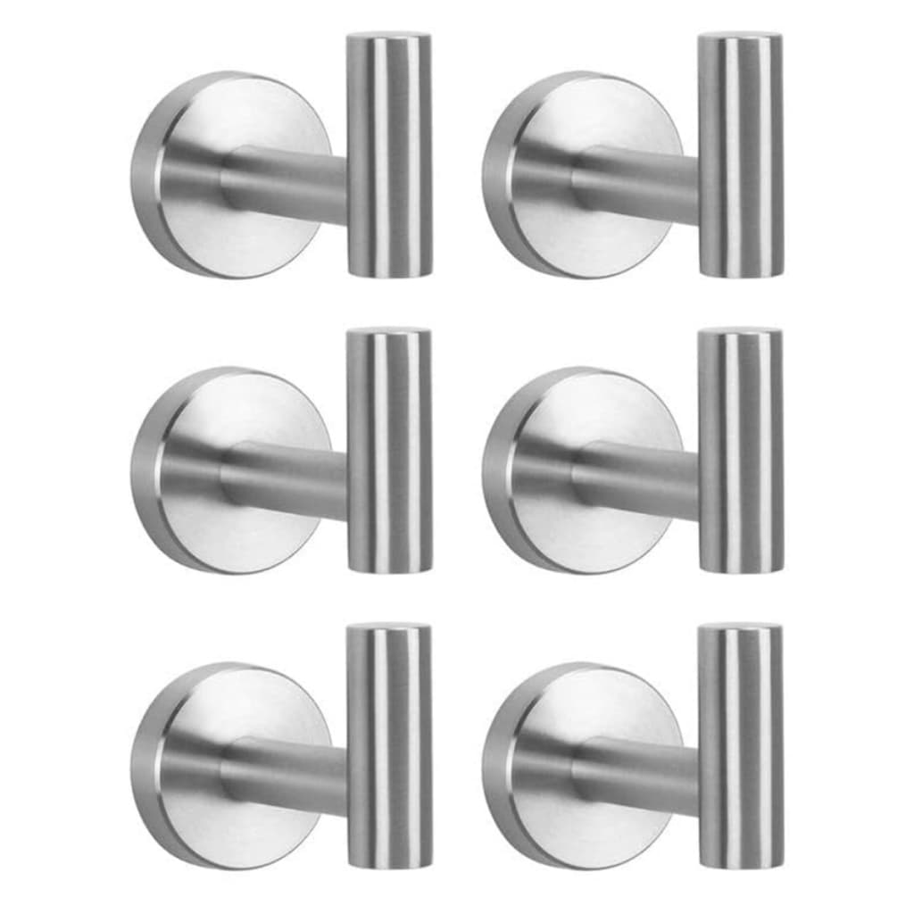 Kit 6 Ganchos De Aço De Toalha Para Banheiro Quarto Luxo