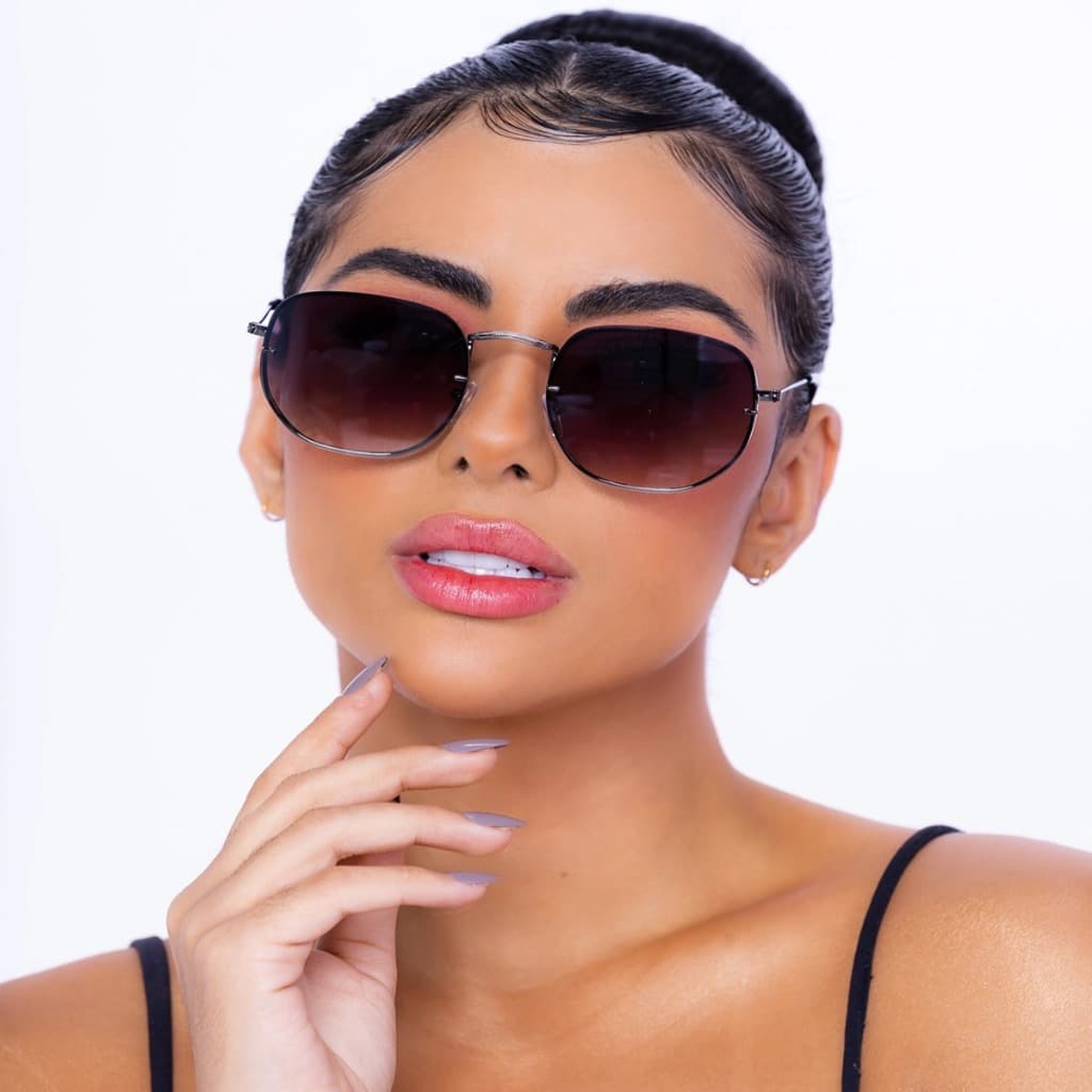 óculos de sol feminino de Unissex Hexagonal materiais de vidro quadrado lançamento nova