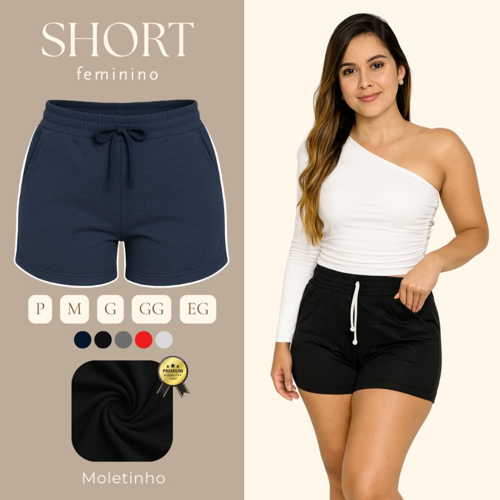 Short Feminino de Moletom Plus Size G ao G3: Conforto, Liberdade e Estilo para o Dia a Dia