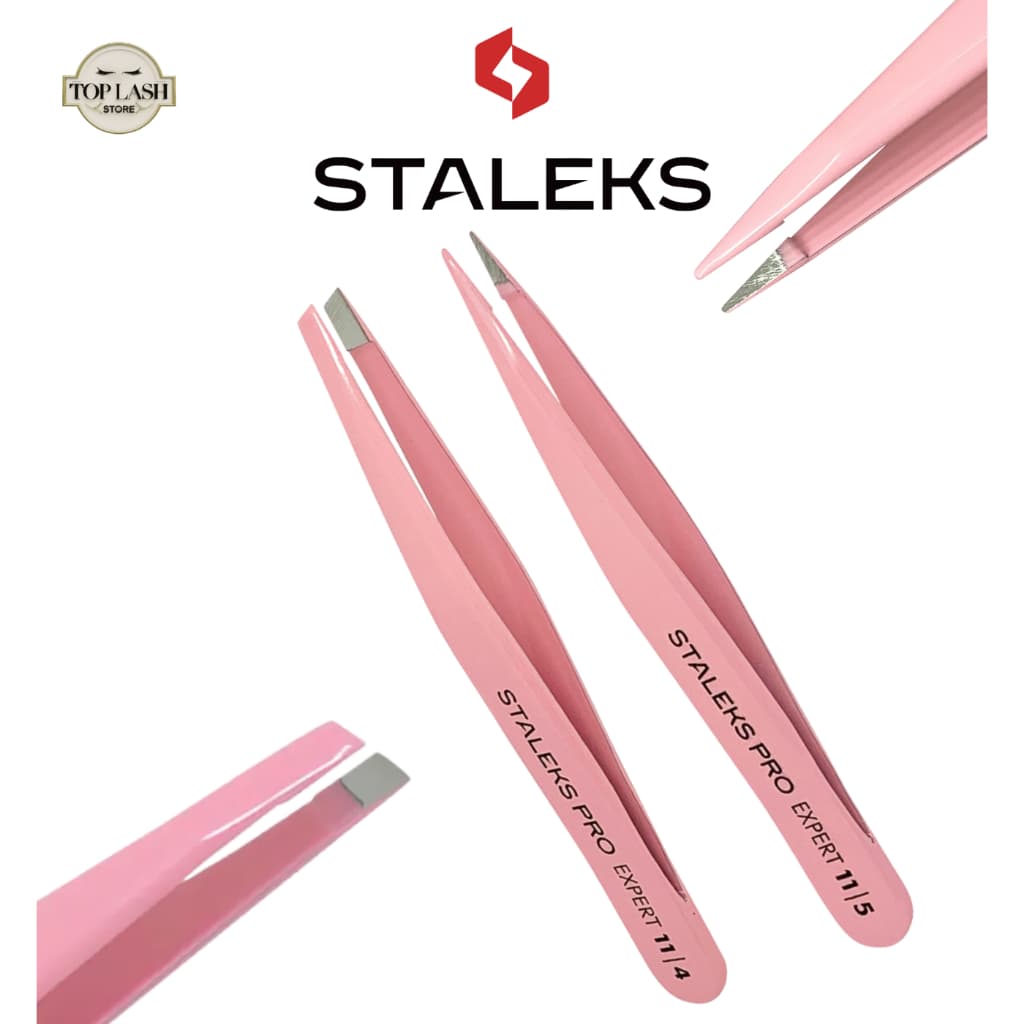 Pinças de Sobrancelha Staleks Pro Colorida Original | Aço Inox Premium Designer de Sobrancelhas |